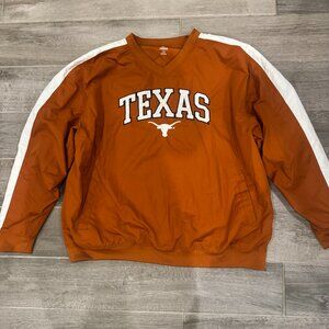 Texas Longhorns Pullover Jacket XL Orange V-Neck Windbreaker Knights Apparel
